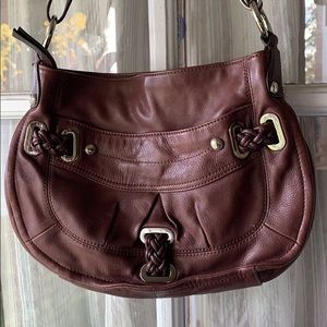 B. Makowsky raisin leather Shoulder handbag